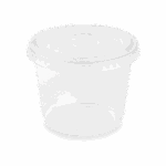 Pot à dessert en plastique PET de 200 ml avec couvercle transparent, idéal pour préparations froides et présentations individuelles