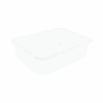 Barquette transportable en polypropylène (PP) de 750 ml, idéale pour plats chauds ou froids, compatible micro-ondes et adaptée à la restauration à emporter