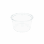 Pot TUSIPACK PET cristal 350 ml transparent, idéal pour desserts, sauces ou portions individuelles, emballage résistant et pratique pour la conservation et le transport alimentaire