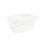 Boîte en polypropylène (PP) transparente avec couvercle à charnière, capacité 1050ml, idéale pour conserver aliments, préparer portions ou organiser la cuisine