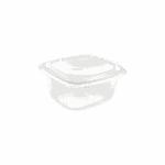 Boîte en polypropylène (PP) transparente avec couvercle à charnière, capacité 500ml, idéale pour conserver aliments, préparer portions ou organiser la cuisine