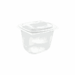 Boîte en polypropylène (PP) transparente avec couvercle à charnière, capacité 750ml, idéale pour conserver aliments, organiser la cuisine et préparer portions