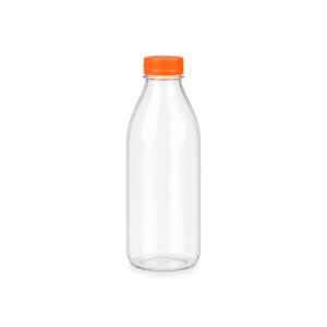Bouteille PET cristal bouchon orange 50cl